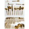 Image 1 : brass bambo Flatware Set with Red Velvet Storage Case