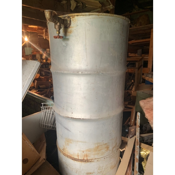 Antique Galvanized Oil Barrel
