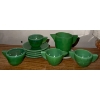 Image 1 : Antique Akro Agate Jadeite Miniature Tea Set 
