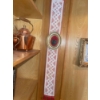 Image 1 : Relic of St.Anne Antique French Velvet Plaque w/ Small Narrow Wall Tapestry