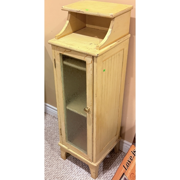 Wood Cabinet with Frosted Glass Door