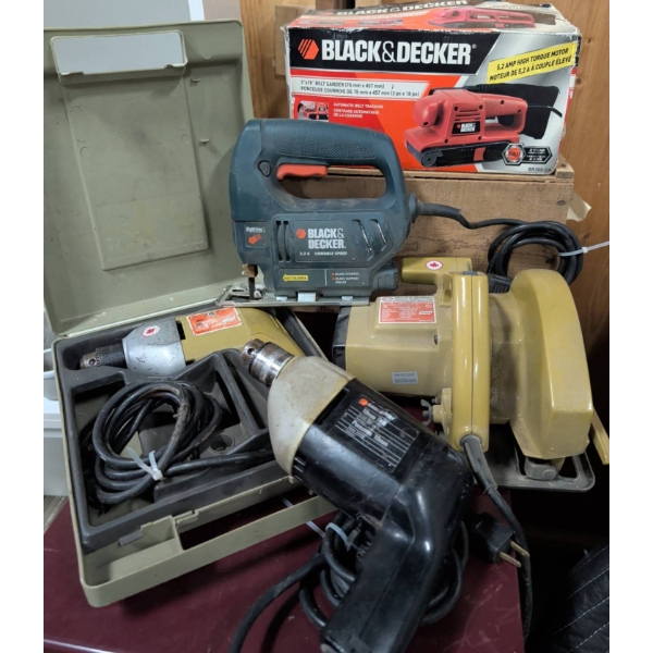 Black & Decker Must Haves - 10"Driver Belt Sander Jig Saw 7 1/4 Circular Saw & MoreÂ 