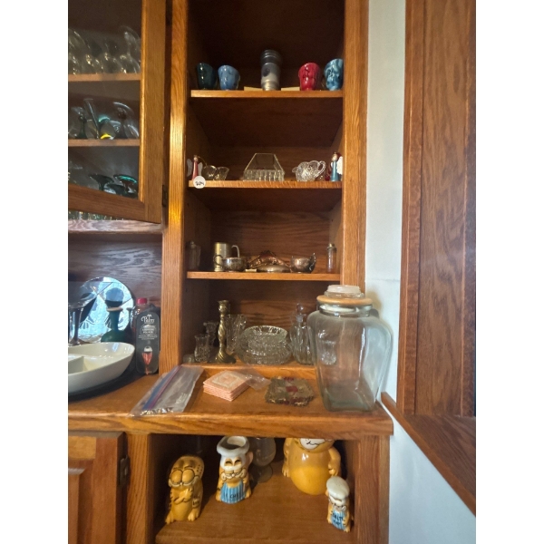 collection of ashtrays and antique shaving kit and sharpener

Number of pieces of crystal serving di