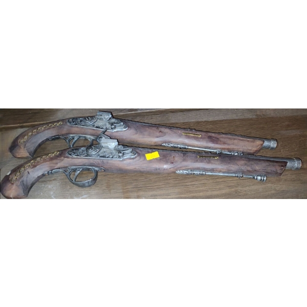 Two Replica Plastic and Metal Guns 19 x 3