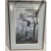 Image 1 : Numb. Print 21/950 "Shrouded Forest- Bald Eagle", Artist Daniel Smith, 32 X 43.5 Framed Under Glass 