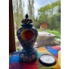Image 2 : Gorgeous Hand Painted Ginger Jar (17T), Hand Painted Tray, Colorful Tablecloth 
