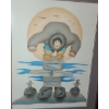 Image 2 : "Big and Small", Artist: Elsie Klengenberg, Printer's Proof, Lithograph Framed Under Glass 29 X 37