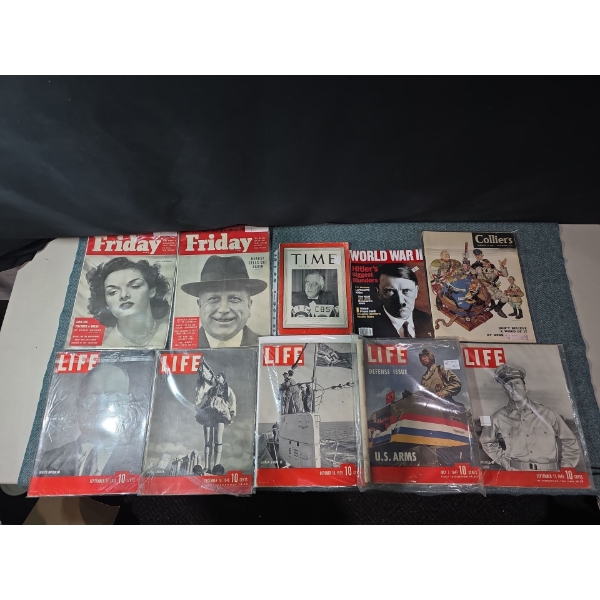 
Magazines: Life & Friday WW2 era issues