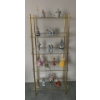 Image 1 : Brass 5 Tiered Shelf 22x55 - Contents NOT Included 