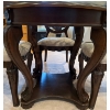 Image 3 : Stunning Mahogany 6 Piece Dining Table w/ Upholstered Seating & Glass Top 
