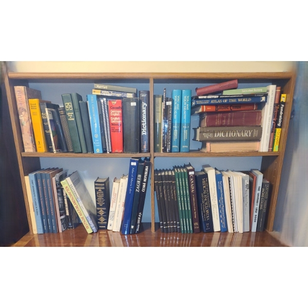 Assortment of Books Including: Bibles, Dictionaries, Atlases, Mark Twain Anthology and More!
