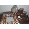 Image 1 : Tiger Pattern Frame 9.5 X 10 Total Size, Carved Wooden Elephants, Vase 7 T and More!