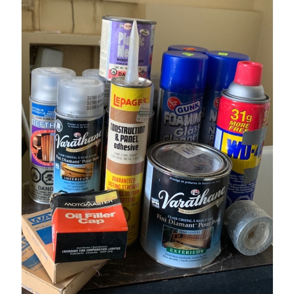 Home Maintenance Bundle - Spray Paints WD40 Foaming Glass Cleaner & More