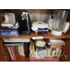 Image 1 : Small Kitchen Appliances and Assorted Cookbooks