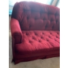 Image 2 : Merlot Crushed Velvet Tufted Love Seat 54x34x31