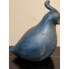 Image 2 : Tibetan Hammered Metal Singing Bowl 9"Diameter w/ A Small Blue Bird Figurine 