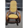 Image 2 : Wooden Rocking Chair w/ Rattan Seat and Back 22 W, Seat 20 D, Rocker 38.5 D, 44 T