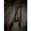 Image 3 : two antique sets of downhill skis, including a number of sets of bamboo poles