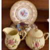 Image 1 : Paragon Fine Bone China Dessert Plates w/ Japanese Cream & Suger Containers 5T