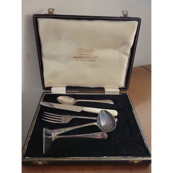 Leppington Utensil Collection in Lock Tight Case - Silverplated