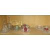 Image 2 : Two Shelves Of Crystal Collectibles  Bells, Candle Holders, Basket & More