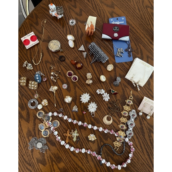 Vintage Costume Accessories - Clip Ons Petite Point & More