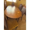 Vintage Wooden Confessional-like Table w/ Leaf & 5 Chairs Set (74L, 42W, 30T w/ Leaf) 
