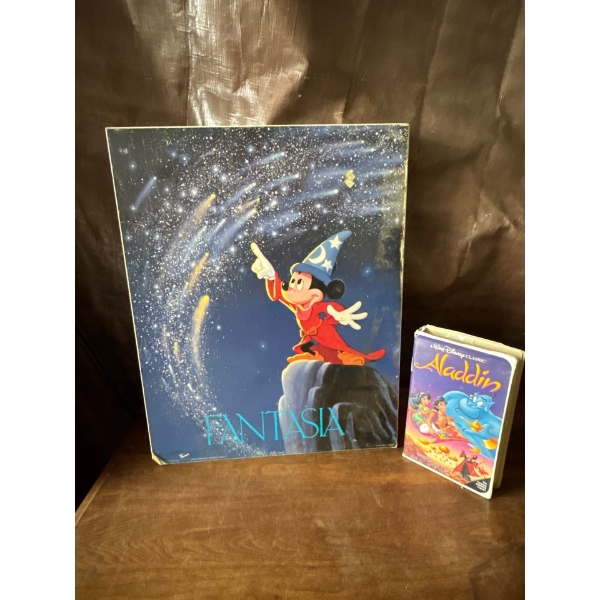 Disney Pack-Fantasia Picture and Aladdin Vhs Tape