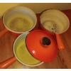 Image 2 : Le Creuset Set of 3 Pots, As Is 