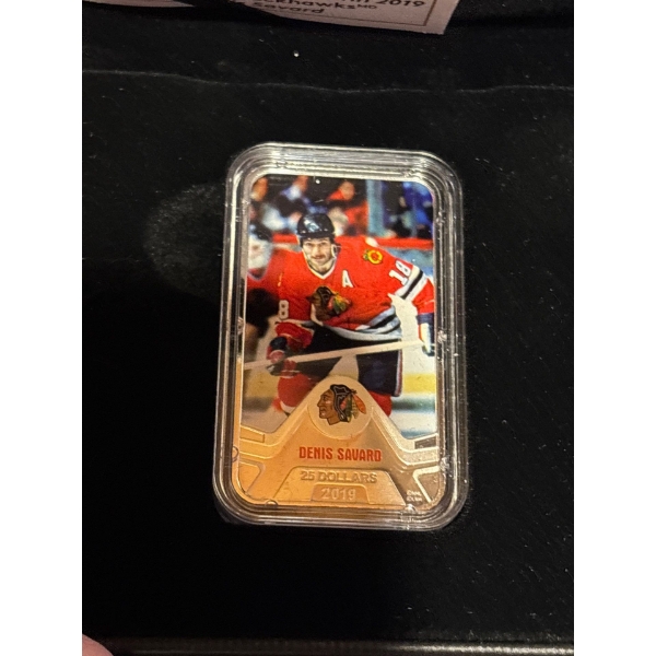 2019 $25 Denis Savard: Chicago Blackhawks - Pure Silver Coin