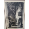 Image 2 : Print of a Cathedral Drawing, 81/100 Artist: Robert Logan,  25 x 18 Framed Under Glass