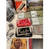 Image 2 : Vintage Office Supplies, antique stamp pads, vintage post cards, vintage new stock pocket knifes, vi