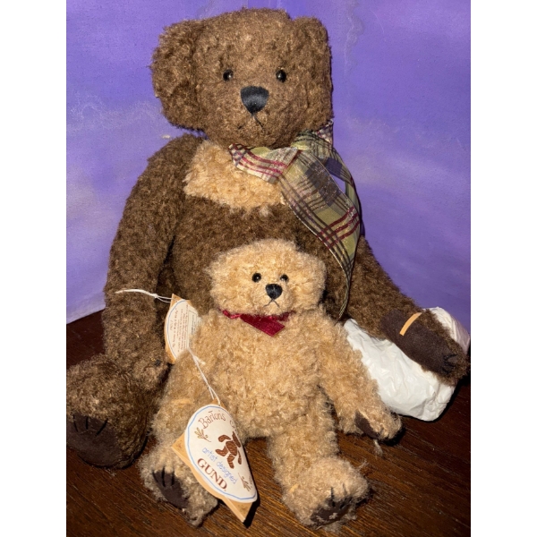 Barton's Creek Collectible Bears by Gund (One Large One Small w/Tags)