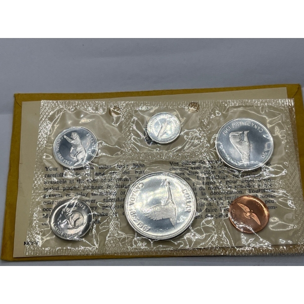 1967 Canadian Uncirculated Coin Set 43g 80% Silver