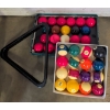 Image 2 : Pool Shark Essentials - Stainless Steel Cue Rack w/ Snooker Set & Standard Billiards Balls