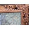 Image 2 : 30" X 44" Vintage Framed Tapestry With Hand Carved Wooden Frame