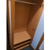 Image 2 : Clothing MDF Armoire with Frosted Doors X2, Clothing Bar and Shelf Inside 32 1/2 w, 71 h, 20 1/2 d 