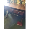 Image 1 : Antique Wooden Table with Side Flaps and 2 Drawers, with Flaps Open 58 L, 28 T 27 W