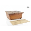 Image 3 :  Rustic French Wooden Stool 1900s , Mahogany BOX  , Old  Envelope From Department of the Provincial 