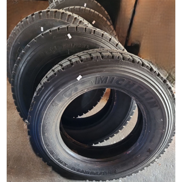 - Five Assorted Tires: Michelin, Toyo, Goodyear, Snowtrakker, Pacemark