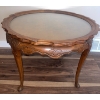 Image 1 : Antique Victorian Walnut Occasional Table - 27x18 Glass Top Claw Foot