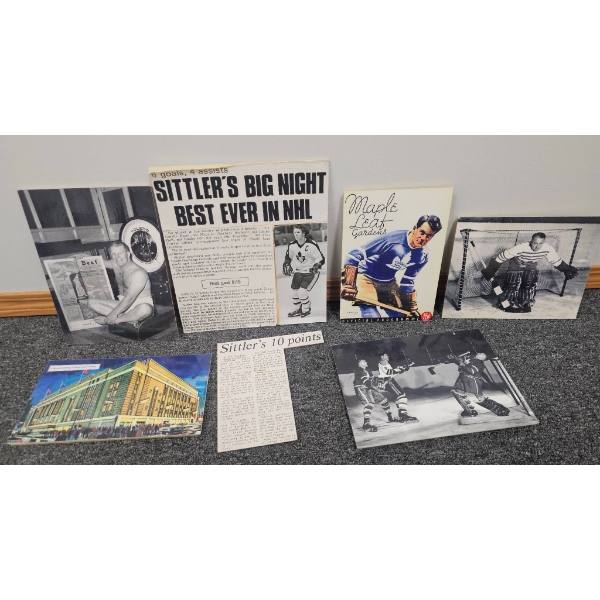 NHL Memorabilia Featuring Sittler's Historic Game and Maple Leafs Items