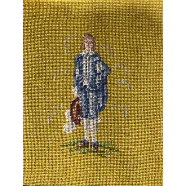 Needle Point Artwork of "The Blue Boy"(11"x 13.5" Inches Before Frame)