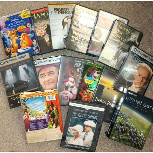Bundle Of DvD's  The Great Gatsby, Planet Earth, Lady & The Tramp, Jungle Book & More
