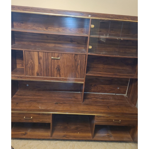 Display Cabinet w/ Storage MDF 72 W, 18 D, 71 T- Has Key Cabinet Attached 9 X 11