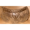 Image 2 : Vintage Cut Crystal Cresent Moon Shaped Candy Dish & Glass Vase w/ Maze Design 