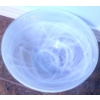 Image 2 : White Glass Bowl with Swirled Design