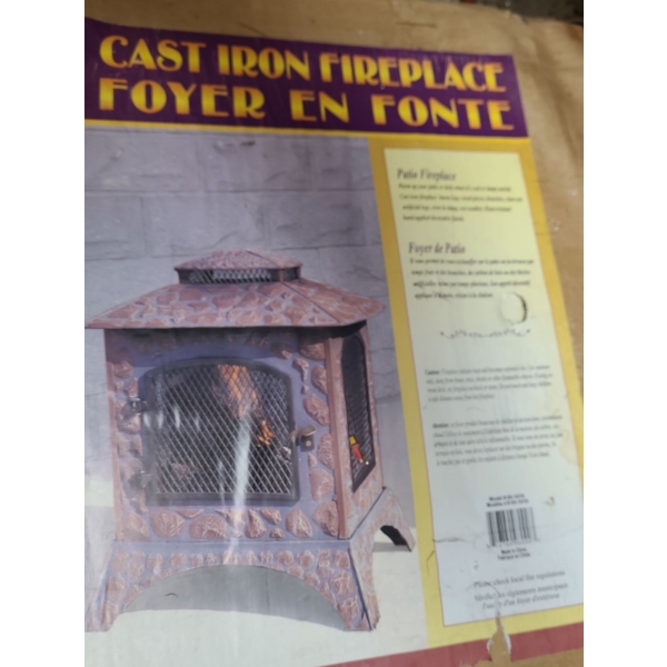 Outdoor Cast Iron Patio Fireplace (New in Box/ Box Damaged)