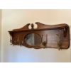 Image 1 : Coat Rack Beautifully Handmade With Oak Brass Hangers & Mirror L36" H14" 
