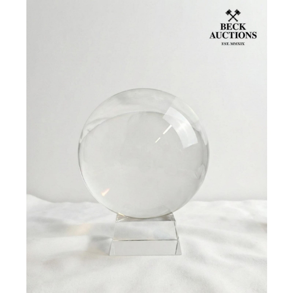  Clear K9 Crystal Ball With A Stand ,  Made Of High-Quality, Lead-Free K9 Crystal. 9 IN T 2.5IN Base